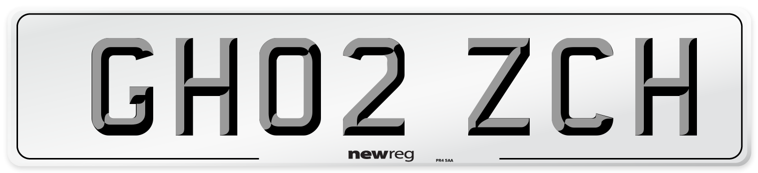 GH02 ZCH Number Plate from New Reg